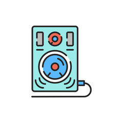 Column color line icon. Podcasting. Editable stroke.