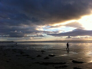 Plages soleil couchant