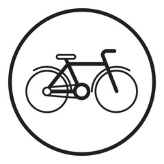 Fototapeta premium Sport Mountain Bicycle Flat Icon Isolated On White Background