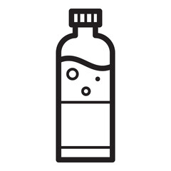 Package Plastic Bottle Drink Flat Icon Isolated On White Background