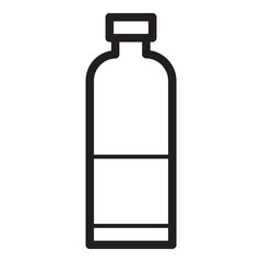 Package Plastic Bottle Drink Flat Icon Isolated On White Background