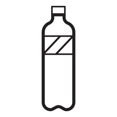 Package Plastic Bottle Drink Flat Icon Isolated On White Background