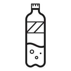 Package Plastic Bottle Drink Flat Icon Isolated On White Background