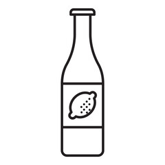 Package Plastic Bottle Drink Flat Icon Isolated On White Background