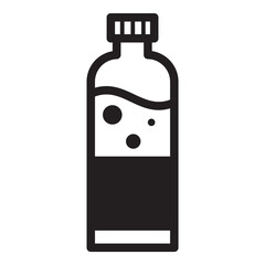 Package Plastic Bottle Drink Flat Icon Isolated On White Background