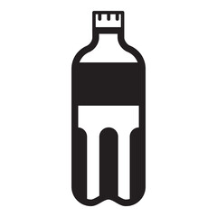 Package Plastic Bottle Drink Flat Icon Isolated On White Background