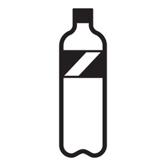 Package Plastic Bottle Drink Flat Icon Isolated On White Background