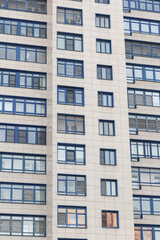 office building facade or loft with windows with reflective effect background