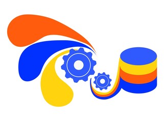 Data collection from multiple sources. Data integration, extraction. Transform and load into central database, storage or data lake. ETL process. Vector concept illustration.