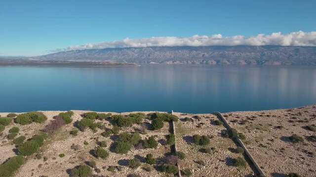 Due to the strong north wind coming from the mountain and the salt it brings from the sea, the surface of the island is completely rocky and bare. And yet, millennial olives besiege here.