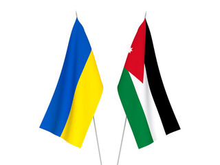 Ukraine and Hashemite Kingdom of Jordan flags