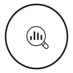 Finance Chart Rating Info Flat Icon Isolated On White Background