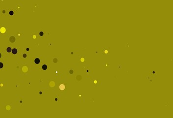 Light Red, Yellow vector pattern with spheres.