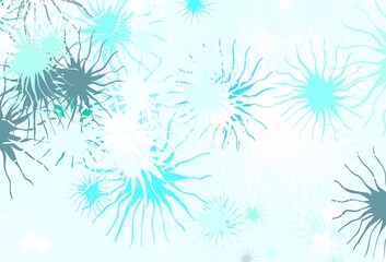 Light Green vector backdrop with memphis shapes.