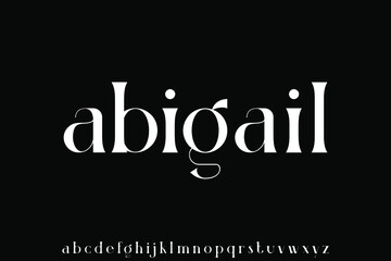 luxury modern lowercase font alphabetical vector set