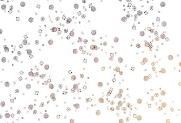 Light Red vector pattern with fresh ingredients.