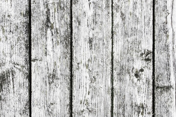 Peeling paint texture. White wood background. Paint desk texture. Cracked wooden wall pattern. Gray vintage rustic plank. Ancient wooden board.