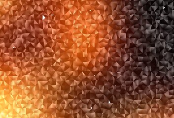 Dark Orange vector polygonal background.
