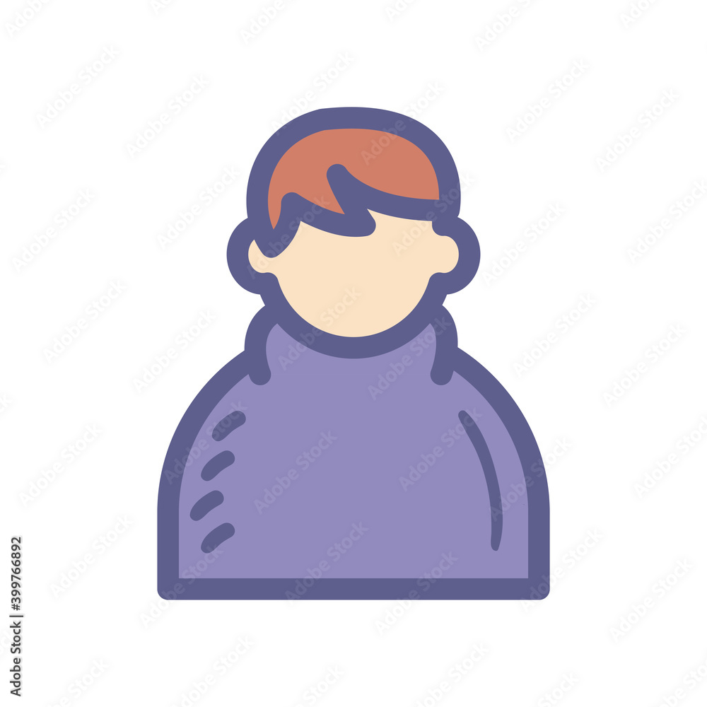 Poster man avatar icon vector design