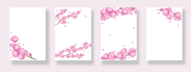 Peach Blossoms spring poscard background
