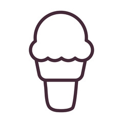 ice cream cone line style icon vector design
