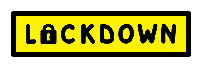 Lockdown horizontal web banner or poster.Lockdown background.Lockdown coronavirus.Lockdown sign.Logo Banner Vector.