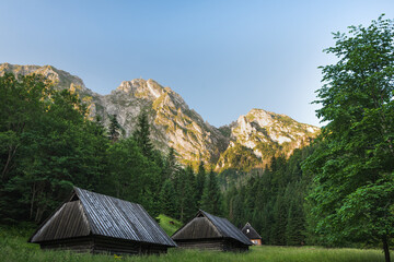 Fototapeta na wymiar Zakopane, Poland. Polana Strążyska Valley in the Tatra Mountains.