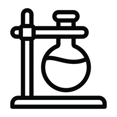 
Lab beaker glyph icon in editable style

