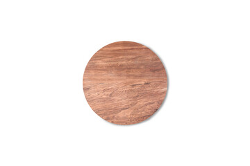 Wooden cutting board  mock up isolated on white background with clipping path for work or design
