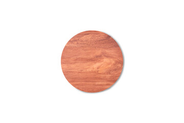 Wooden cutting board  mock up isolated on white background with clipping path for work or design
