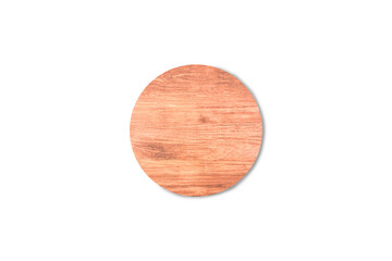Wooden cutting board  mock up isolated on white background with clipping path for work or design
