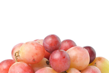 Close up view of fresh grape isolated on a white background.