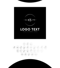 Obraz premium A modern light and charming handwritten letter type A and Z Sets logo template, Vector logo for business and company identity 