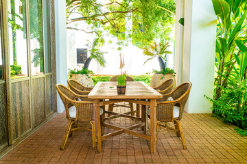 outdoor patio table and chair or dining table