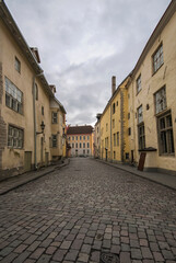 Fototapeta na wymiar Street views, historical buildings from Estonia's old town.