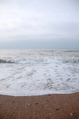 empty baltic sea beach in neutral colours