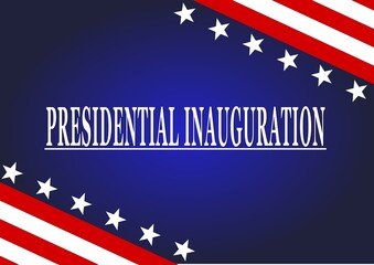 USA Presidential Inauguration Day on January 20th 2021 vector banner.