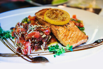Salmon salad Gourmet cereals Cooked soy beans Cucumber Carrots