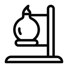 
Lab beaker glyph icon in editable style
