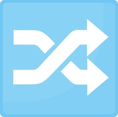 Vector emoticon illustration of Shuffle Track Button