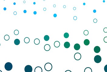 Light Blue, Green vector texture with disks.