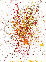 explosive background of red and orange drops