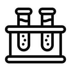 
Test tubes stand icon in solid editable style
