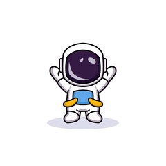 cute astronaut in the space mascot
