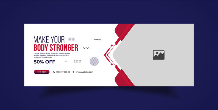 Fitness Or Gym Facebook Timeline Cover And Web Banner Template