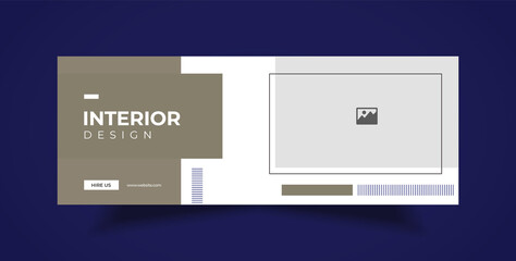 Furniture sale  social media post, web banner, and Facebook cover template