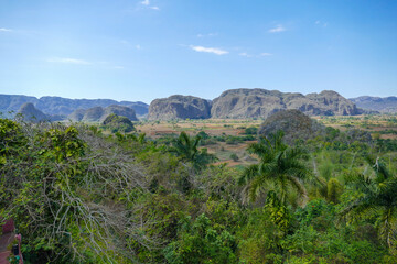 Fototapeta na wymiar Countryside landscape in the Vinales region of Cuba