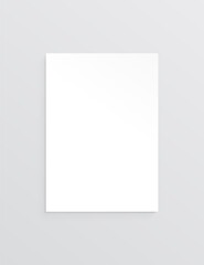 A4 mockup. Blank white sheet, template for your design. Vector paper mock up.