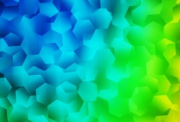 Light Blue, Green vector polygon abstract layout.