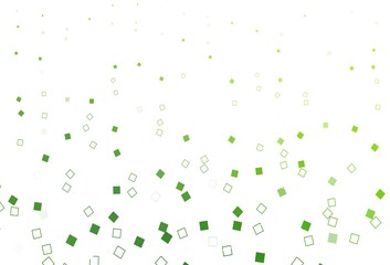 Light Green vector pattern with crystals, rectangles.
